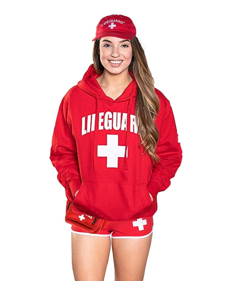 LIFEGUARD Officially Licensed Women Ladies Halloween Costume Bundle Pack (S) Red - Image 3